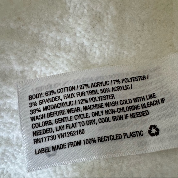 Cat & jack sweater pull over faux fur trim hood hoodie warm cozy knit crochet - Picture 9 of 11